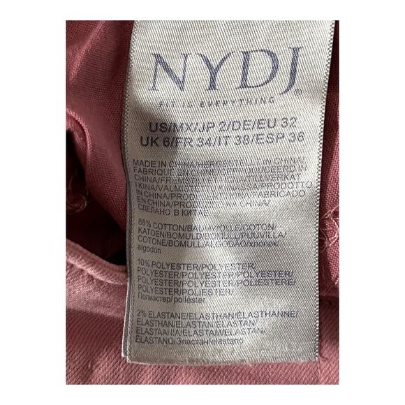 NYDJ Shorts A-Line Denim Shorts Pink Coloured Denim size 2 - Picture 4 of 6